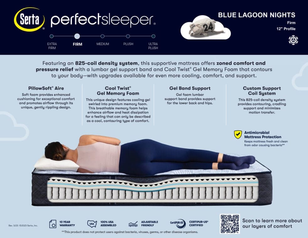 Serta Perfect Sleeper Blue Lagoon Nights 12" Firm - Image 4